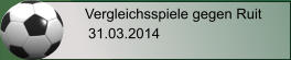 Vergleichsspiele gegen Ruit 31.03.2014