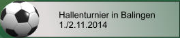 Hallenturnier in Balingen 1./2.11.2014